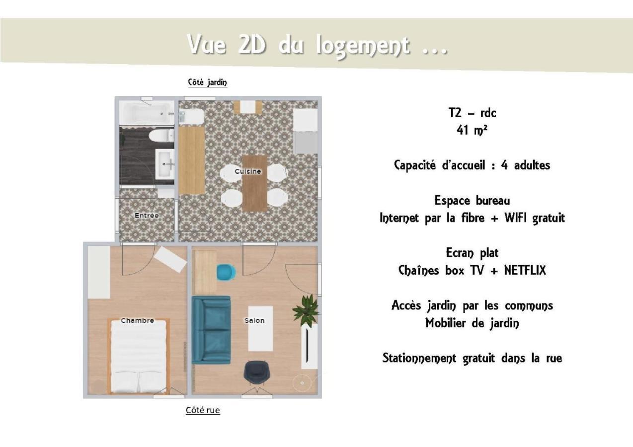 Le 62 - Spacieux T2 Avec Jardin, Parking & Tramway Grenoble Esterno foto
