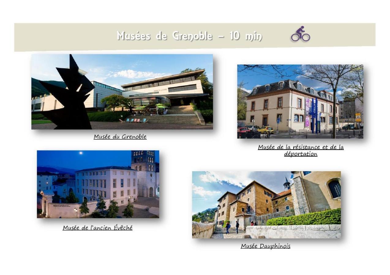Le 62 - Spacieux T2 Avec Jardin, Parking & Tramway Grenoble Esterno foto