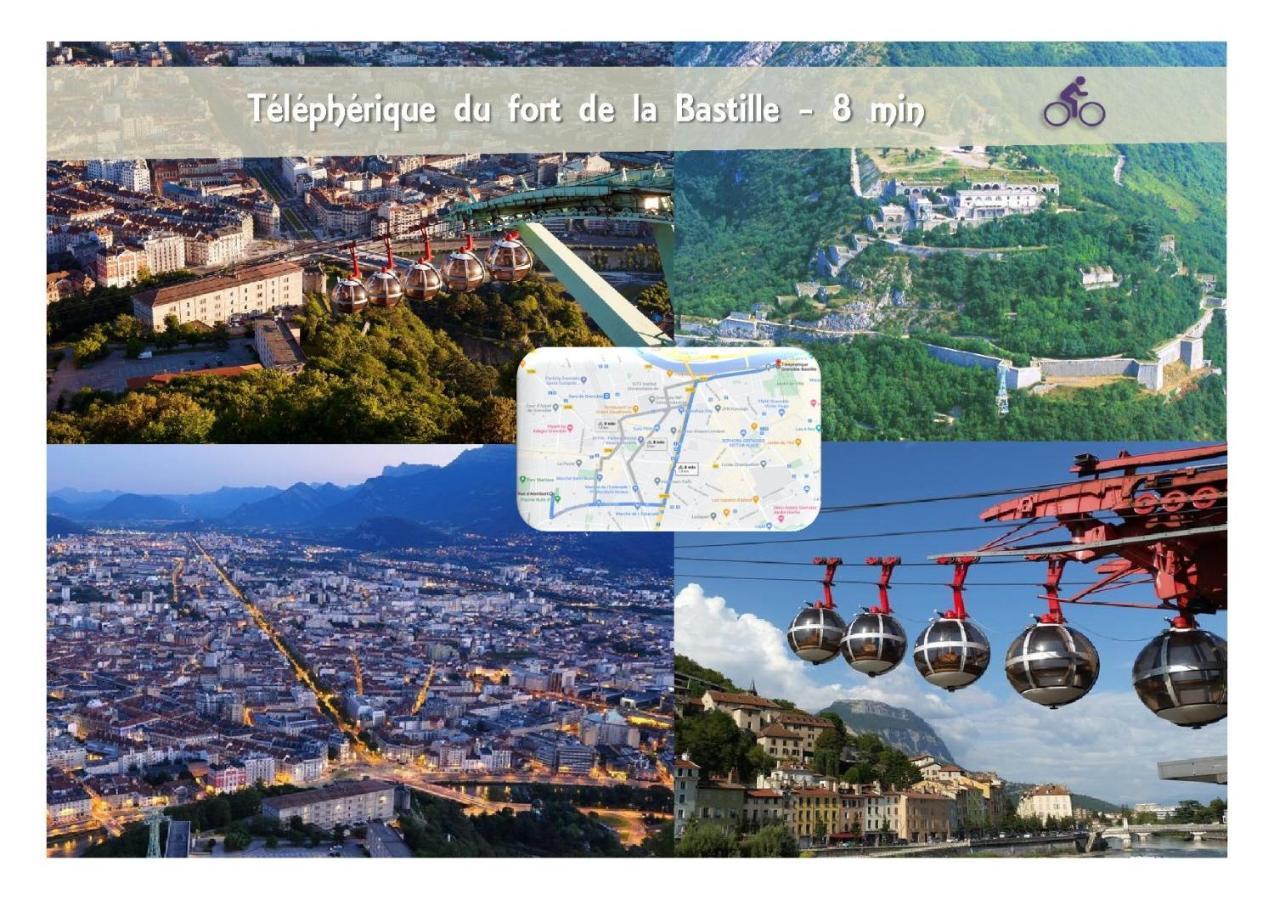 Le 62 - Spacieux T2 Avec Jardin, Parking & Tramway Grenoble Esterno foto