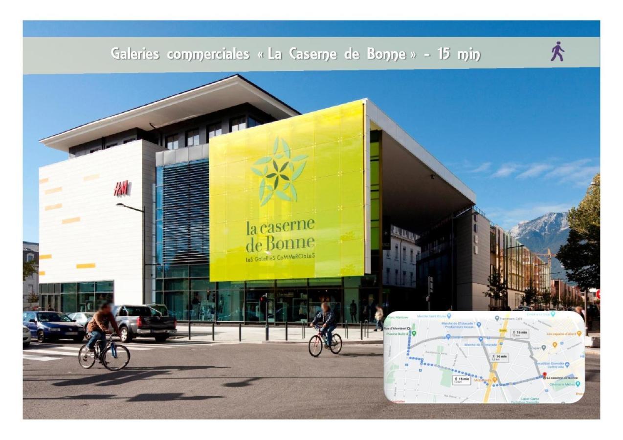 Le 62 - Spacieux T2 Avec Jardin, Parking & Tramway Grenoble Esterno foto